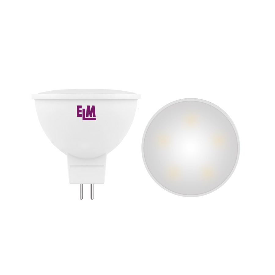 Лампа світлодіодна MR16 PA10 5W GU5,3 4000K алюмопласт. корп. 18-0146