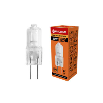 Лампа галогенна капсульна ELECTRUM 35W 12V G4 2900K – A-HC-0116