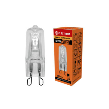 Лампа галогенна капсульна ELECTRUM 40W 230V G9 2900K – A-HC-0121