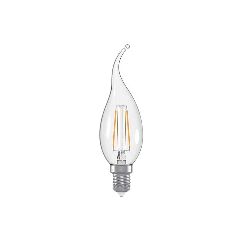Лампа світлодіодна свічка на вітрі ELECTRUM LC-4F 4W E14 4000K скляний корпус – A-LC-1368