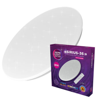 Світильник світлодіодний накладний Sirius-36 36W 3000-6500К IP20 білий 26-0074
