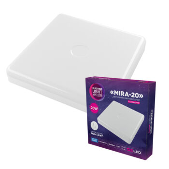 Світильник світлодіодний накладний ELM MIRA 20W 6500К IP40 білий – 26-0078