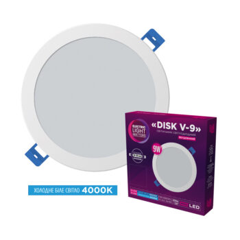 Світильник світлодіодний вбудований ELM Disk V-9 9Вт 4000К IP20 білий – 26-0085