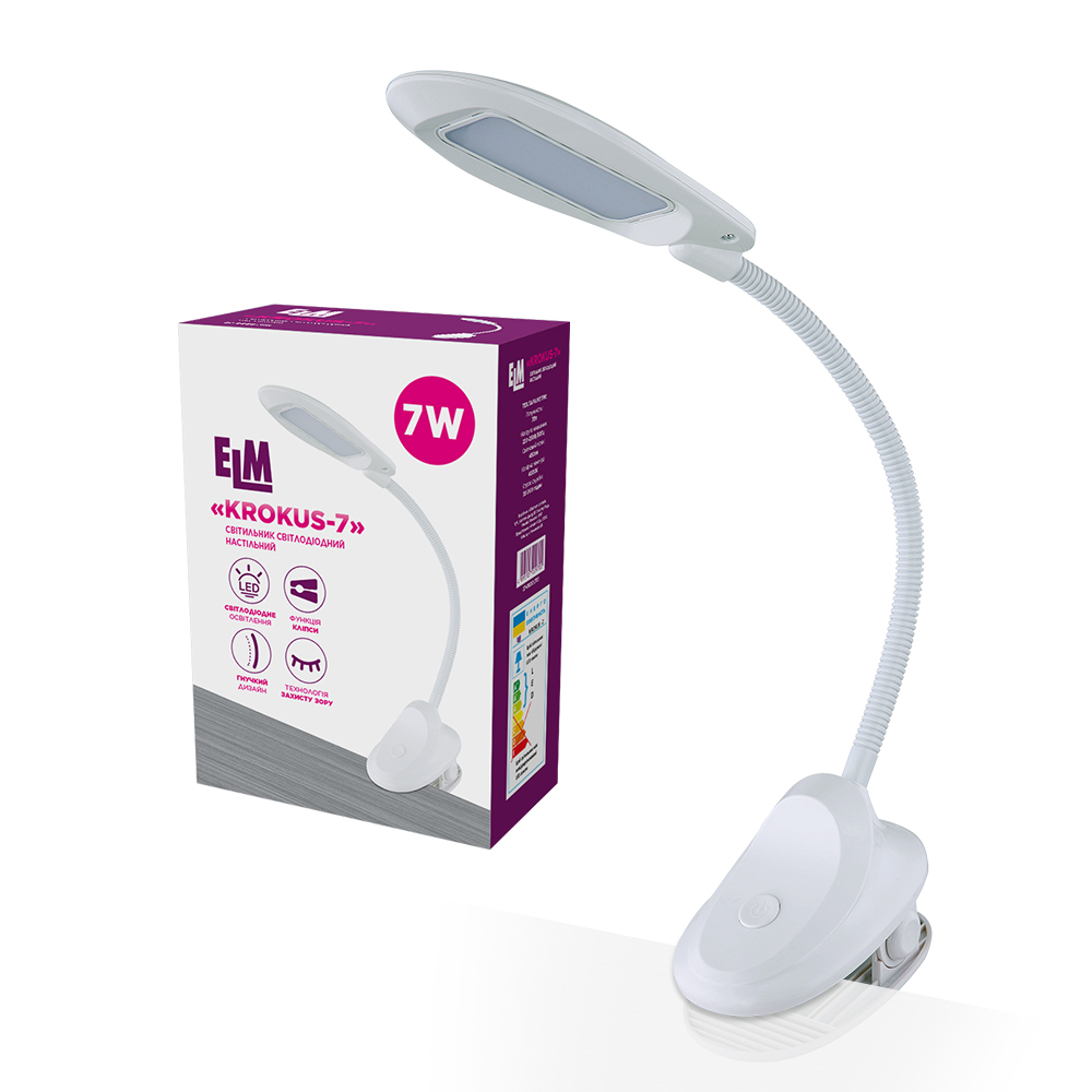 Настільна світлодіодна лампа ELM Krokus 7W IP20 4000K 27-0000
