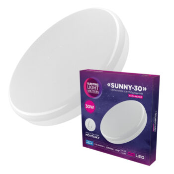 Світильник світлодіодний накладний ELM SUNNY 30W 6500К IP40 білий – 26-0077