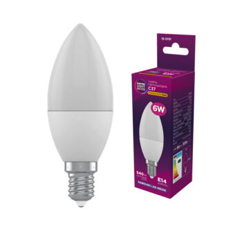 Лампа світлодіодна ELM PA10S 6Вт E14 3000K свічка алюмопластиковий корпус – 18-0091