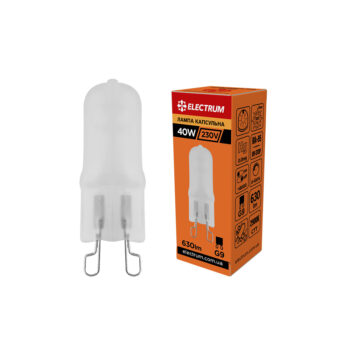 Лампа галогенна капсульна ELECTRUM 40W 230V G9 2900K матова – A-HC-0122