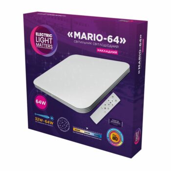 Світильник світлодіодний накладний Mario-64 64W 3000-6500К IP20 білий 26-0110
