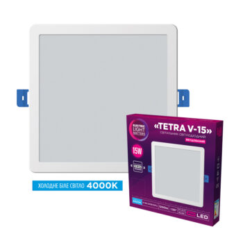Світильник світлодіодний вбудований ELM Tetra V-15 15Вт 4000К IP20 білий – 26-0089