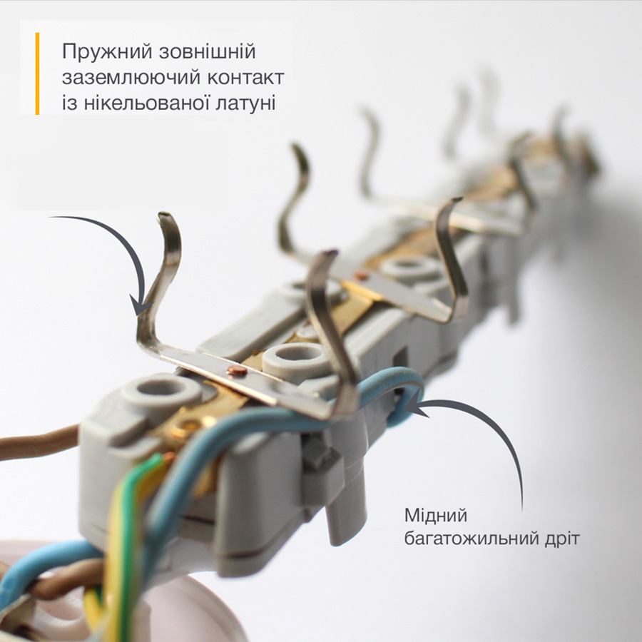 Подовжувач мережевий ELECTRUM PD 5 розеток 3м з вимикачем 2 Type-C + USB (C-ES-1991)
