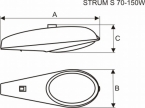 Схема Світильник вуличниий STRUM S-150S натр. – B-DS-1180