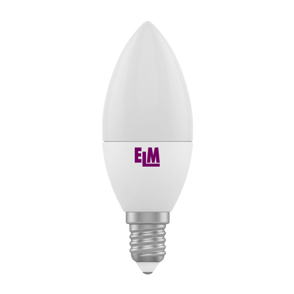 Лампа світлодіодна свічка PA10L 6W E14 3000K алюмопласт. корп. 18-0128