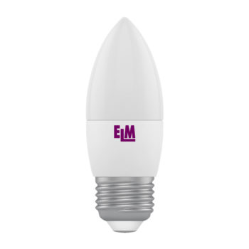 Лампа світлодіодна свічка PA10L 6W E27 3000K алюмопласт. корп. 18-0130