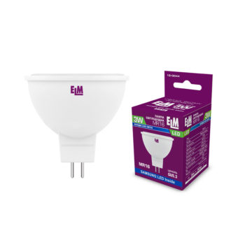 Лампа світлодіодна MR-16 PA10 3W GU5,3 4000K алюмопл. корп. 18-0044