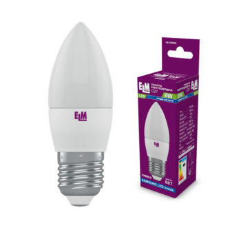 Лампа світлодіодна свічка PA10 6W E27 4000K алюмопластиковый корп. 18-0050