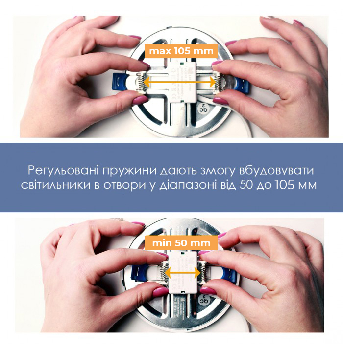 Світильник світлодіодний вбудований Disk-V-9 9W 4000К IP20 білий 26-0085