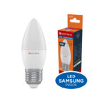 Лампа світлодіодна свічка LC-12 6W E27 4000K алюмопластиковий корп. A-LC-0747