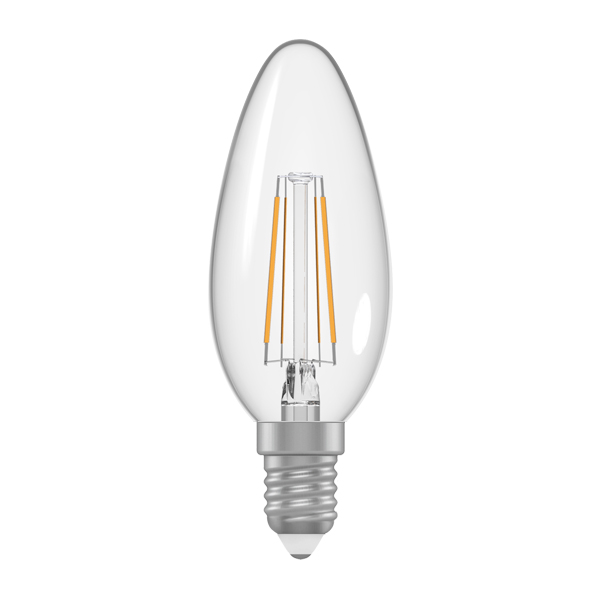 Лампа світлодіодна свічка ретро прозорий скляний корпус LC-32/4F 5W E14 4000K A-LC-1388