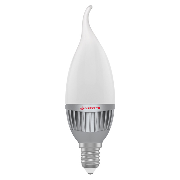 Лампа світлодіодна свічка на вітрі LC-14 5W E14 4000K алюм. корп. A-LC-1760