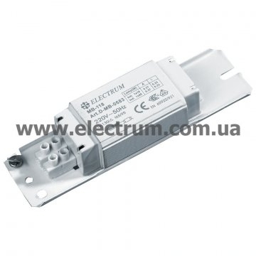 Електромагнітний дроссель для люмінесцентних ламп Т8 MB-130 D-MB-1023