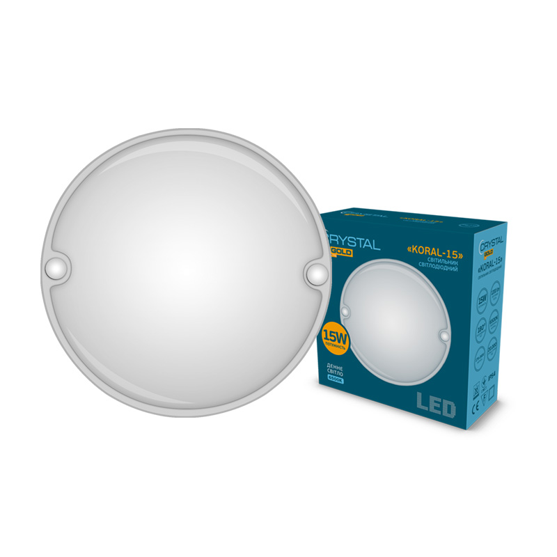 Світильник світлодіодний накладний CRYSTAL GOLD Koral-15 15W 6500K – DNL-030