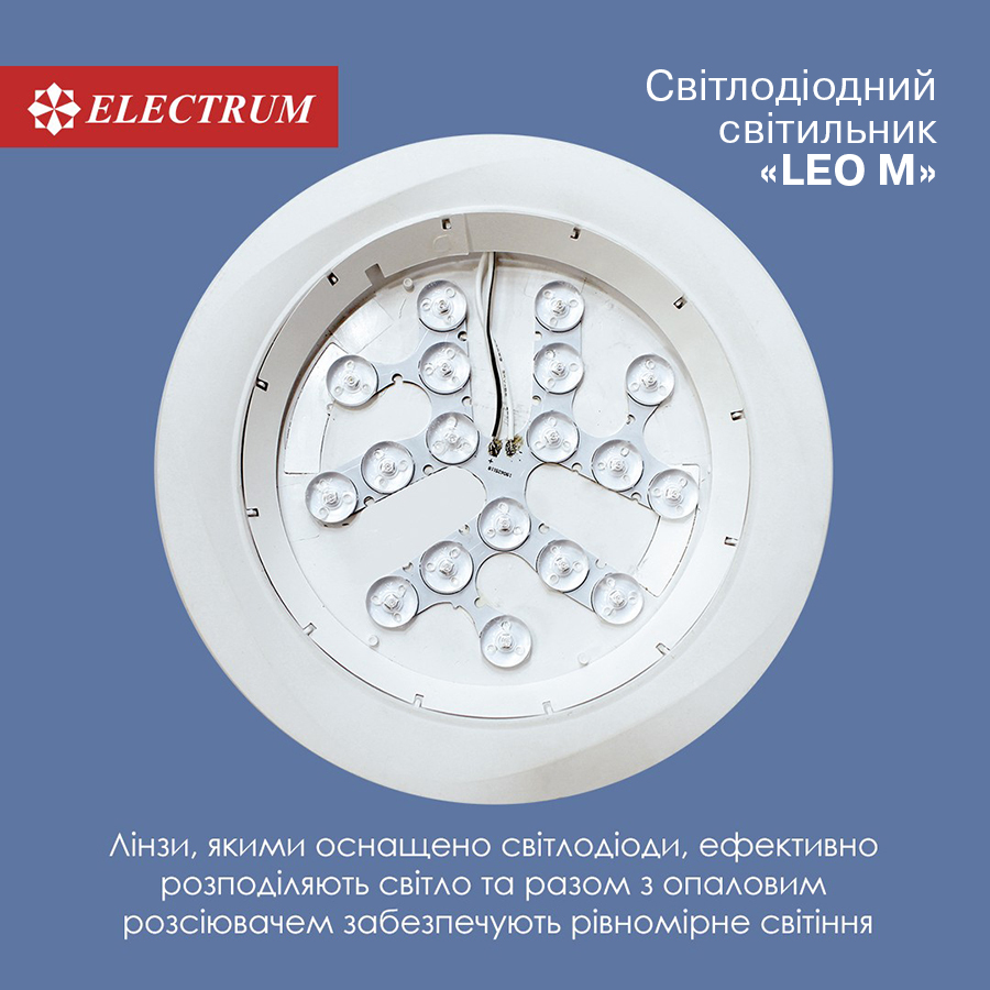 Світильник вбудований світлодіодний ELECTRUM LEO M 9W 4000К кругл. – B-LD-1956