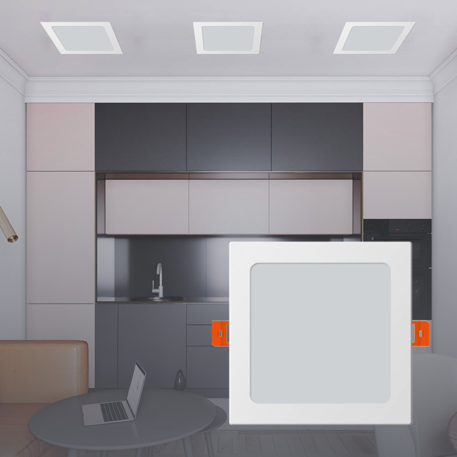 Світильник вбудований світлодіодний Quadro-4 4W 2700К квадр. B-LD-0447