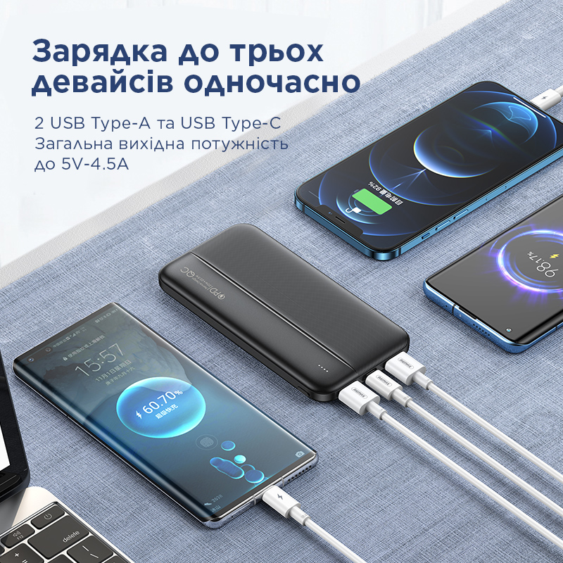УМБ Повербанк (Powerbank) Remax Tinyl Series 20Вт + 22.5Вт PD+QC 10000 мАг (RPP-212)