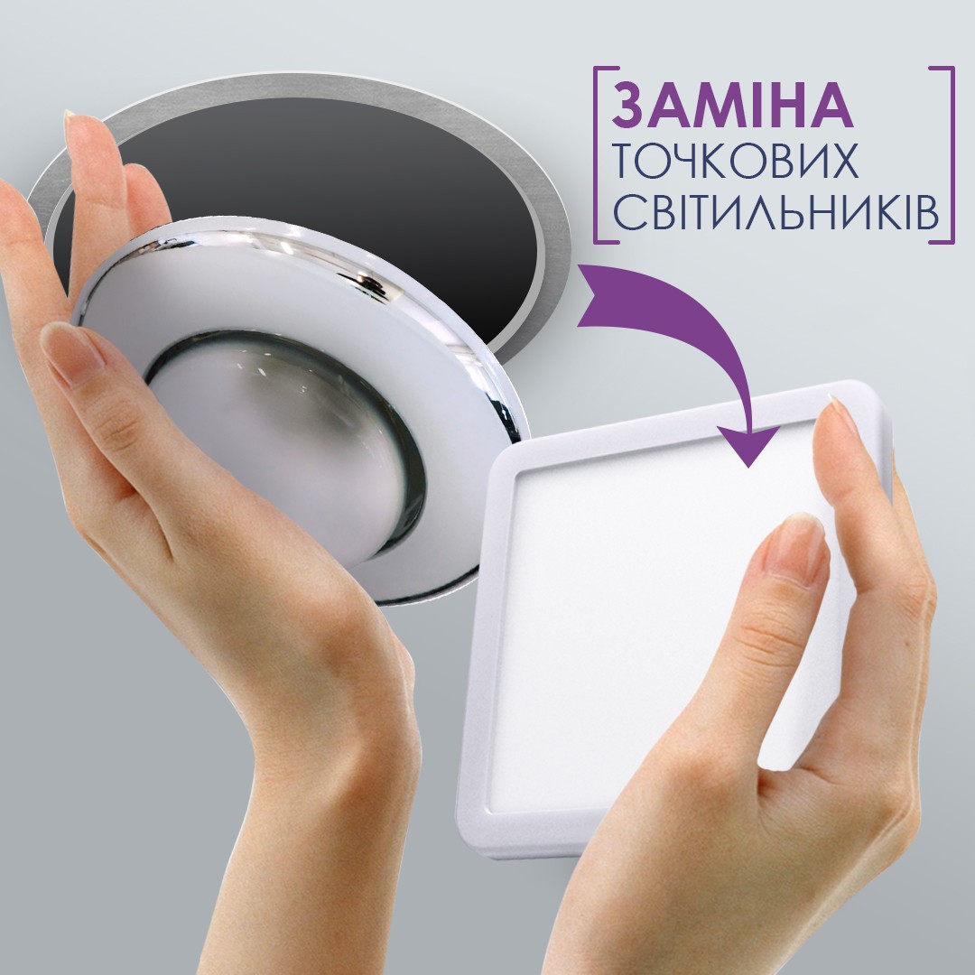 Світильник світлодіодний вбудований Tetra V-6 6W 4000К IP20 білий 26-0087