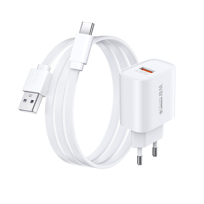 Зарядний пристрій Remax Kiddy Series 18W з кабелем Type-C White (RP-U119)