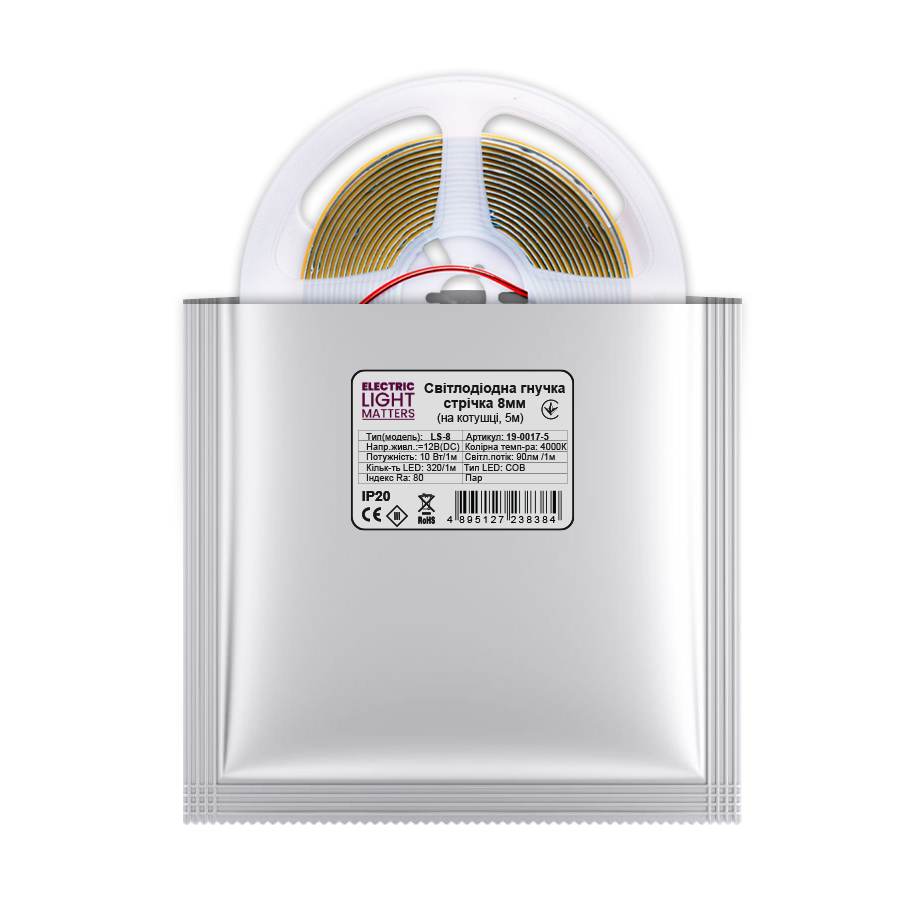 Світлодіодна стрічка ELM COB 320D IP20 4000K (19-0017)