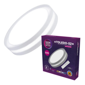 Світильник світлодіодний накладний ELM TOLEDO 52W 3000-6500К IP20 Білий (26-0134)