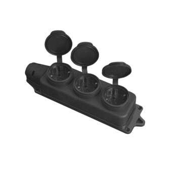 Розетковий модуль ELM SMR-30EC на 3 розетки з захисними кришками – 41-0040