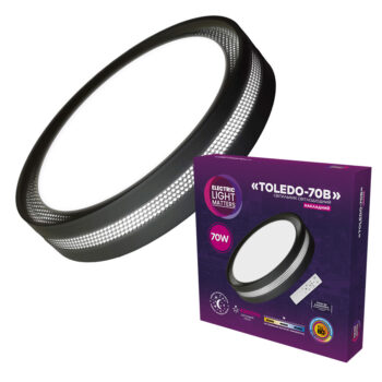 Світильник світлодіодний накладний ELM TOLEDO 70B 3000-6500К IP20 Чорний (26-0137)
