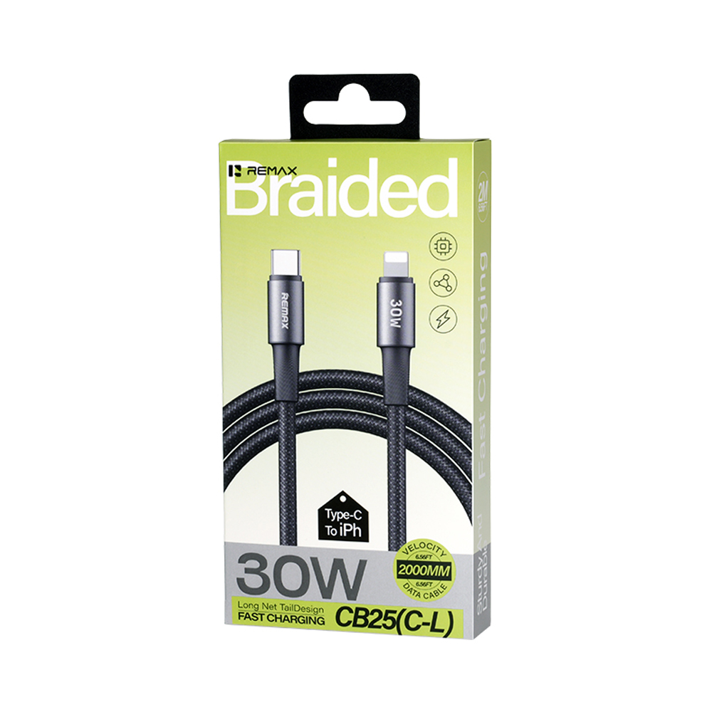 Кабель REMAX WindSpeed Series 30W Type-C-Lightning 2м – CB25-CL